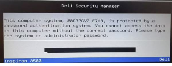 Dell bios password reset service tag E7A8 by dump