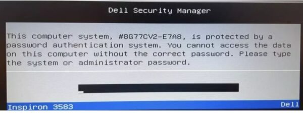 Dell Bios master password service tag E7A8