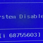 HP bios system disabled i code