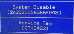 Dell bios password system disable 16 hex